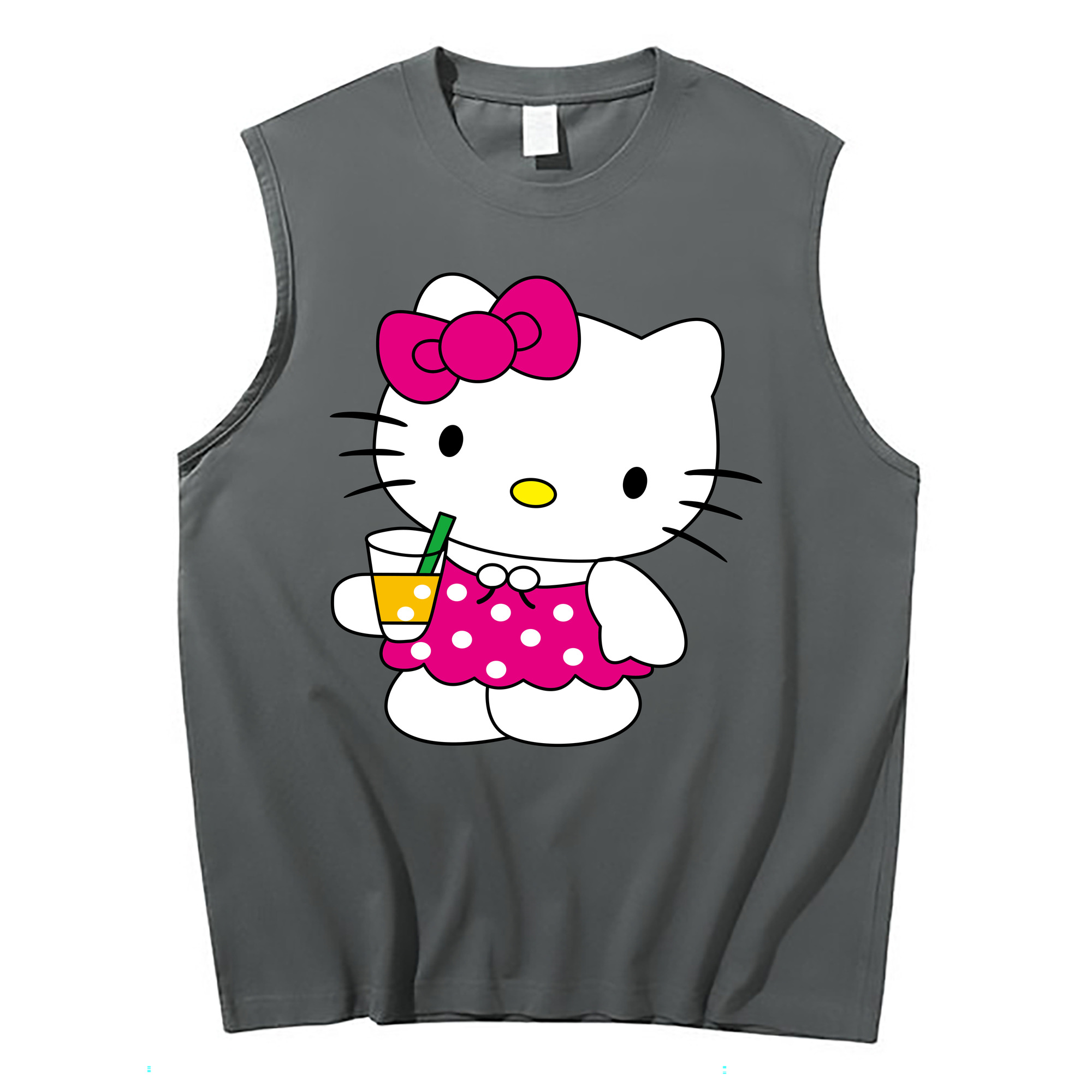（画像用） Hello Kitty ハローキティ コットン100％タンクトップ（フロントプリント）